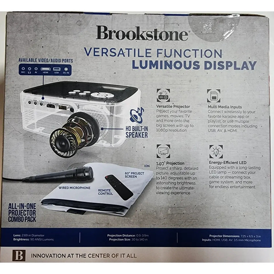 Karaoke Projector w/ Mic & Screen – Party Set (New)