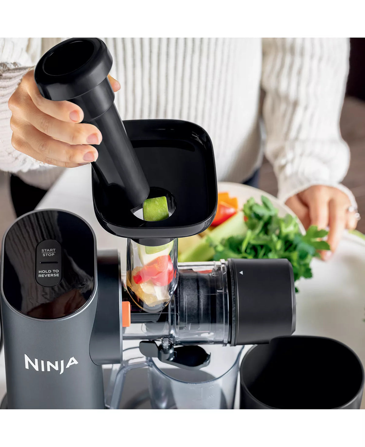 LIKE NEW Ninja NeverClog Cold Press Juicer – Slow Juicer w/ Pulp Control