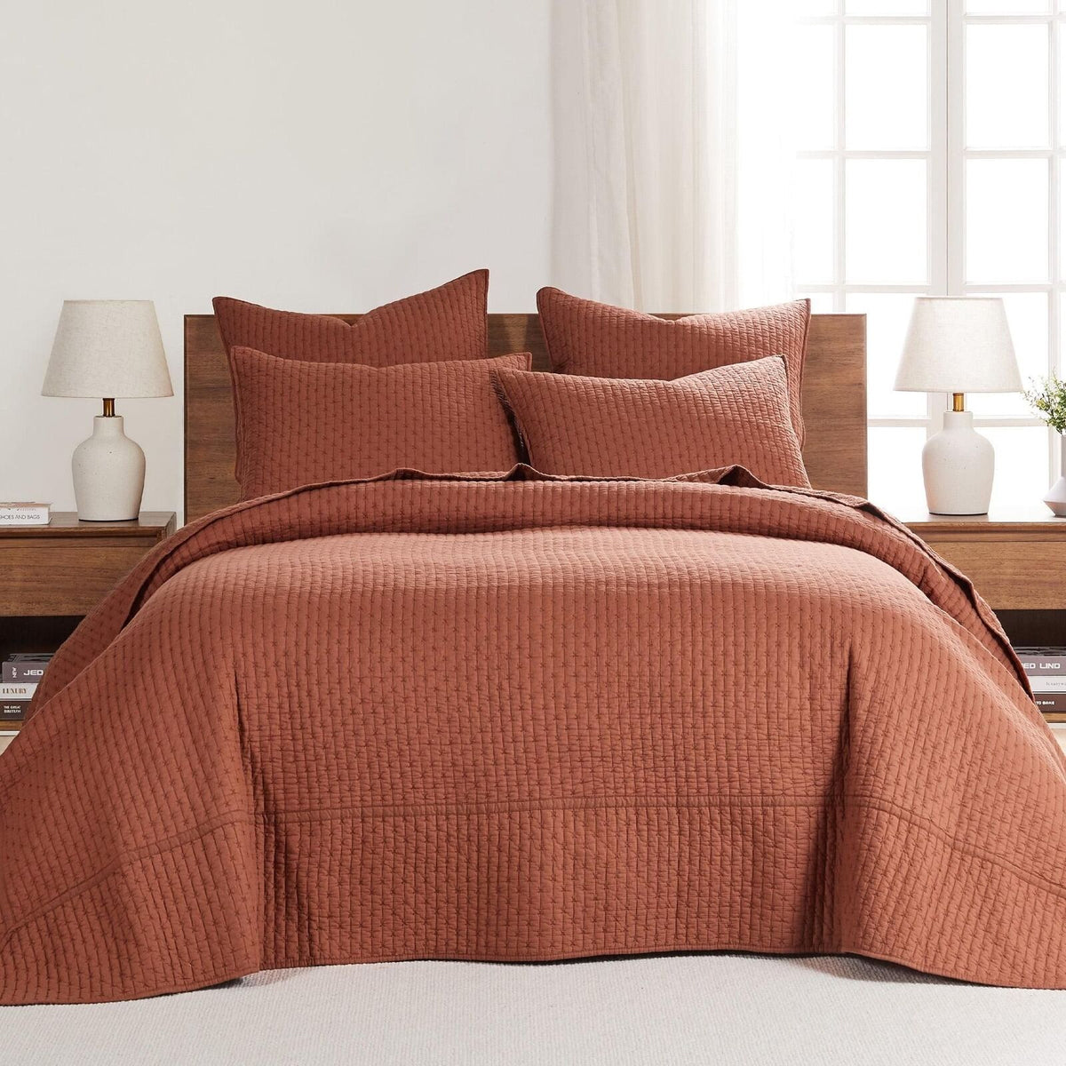 #5 Levtex Home Cross Stitch Adobe Bedspread Set - King 3pcs