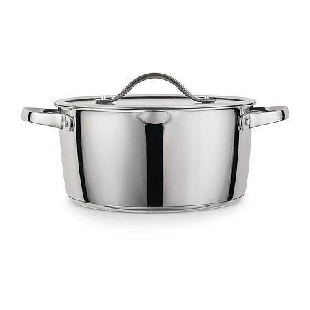 NEW Tramontina Tempo 5QT Stainless Steel Dutch Oven w/ Glass Lid