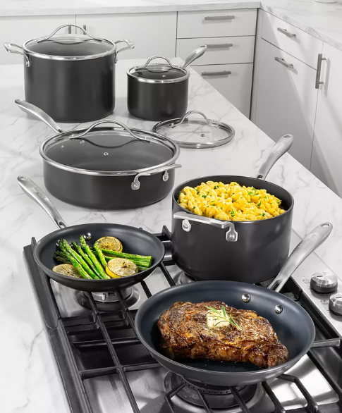 NEW Guy Fieri Flavortown 10-Piece Hard-Anodized Nonstick Cookware Set