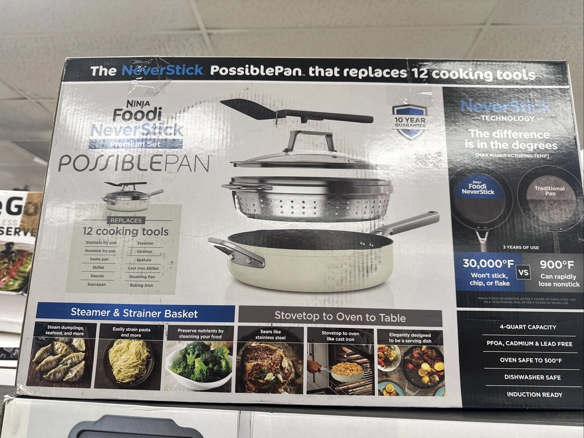Ninja Foodi NeverStick Premium 4-Qt PossiblePan – Vanilla Bean – Local Pickup