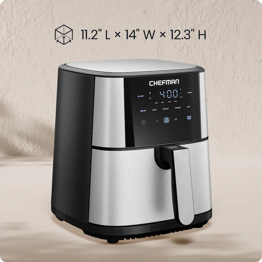 LIKE NEW Chefman TurboFry 6-Qt Digital Air Fryer – Stainless Steel