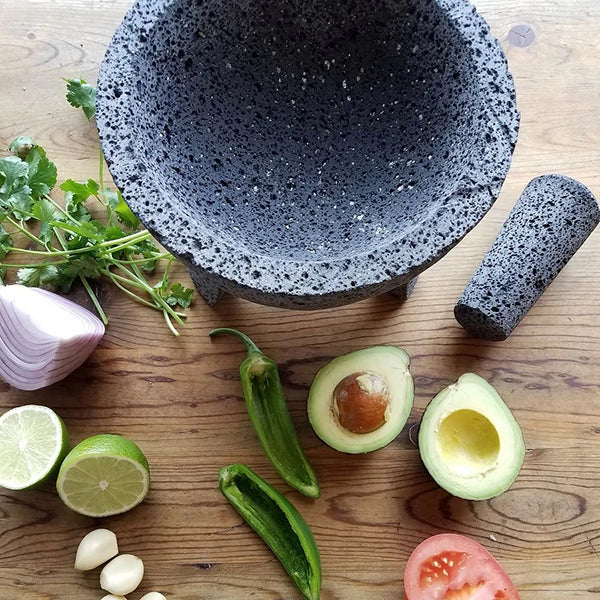 NEW Authentic Mexican Volcanic Stone Molcajete 8" – Mortar & Pestle