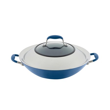 NEW Anolon Advanced Home 14" Nonstick Wok w/ Lid – Moonstone.