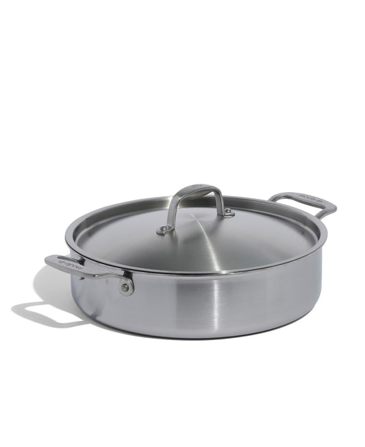 NEW Made In 6-Qt Stainless Clad Rondeau w/ Lid – 5-Ply – Induction Ready