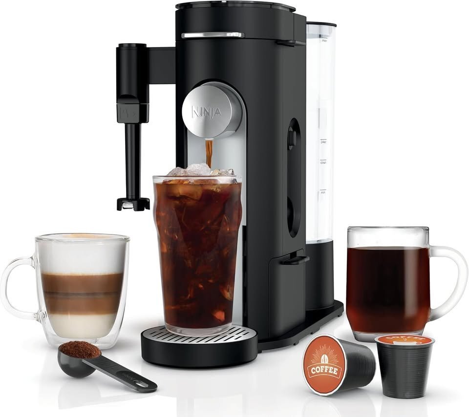 NEW Ninja Pods & Grounds Specialty Coffee Maker PB051 w/ Milk Frother