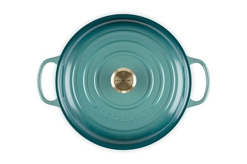 Le Creuset Signature 5QT Cast Iron Round Braiser – Blue Riviera –
