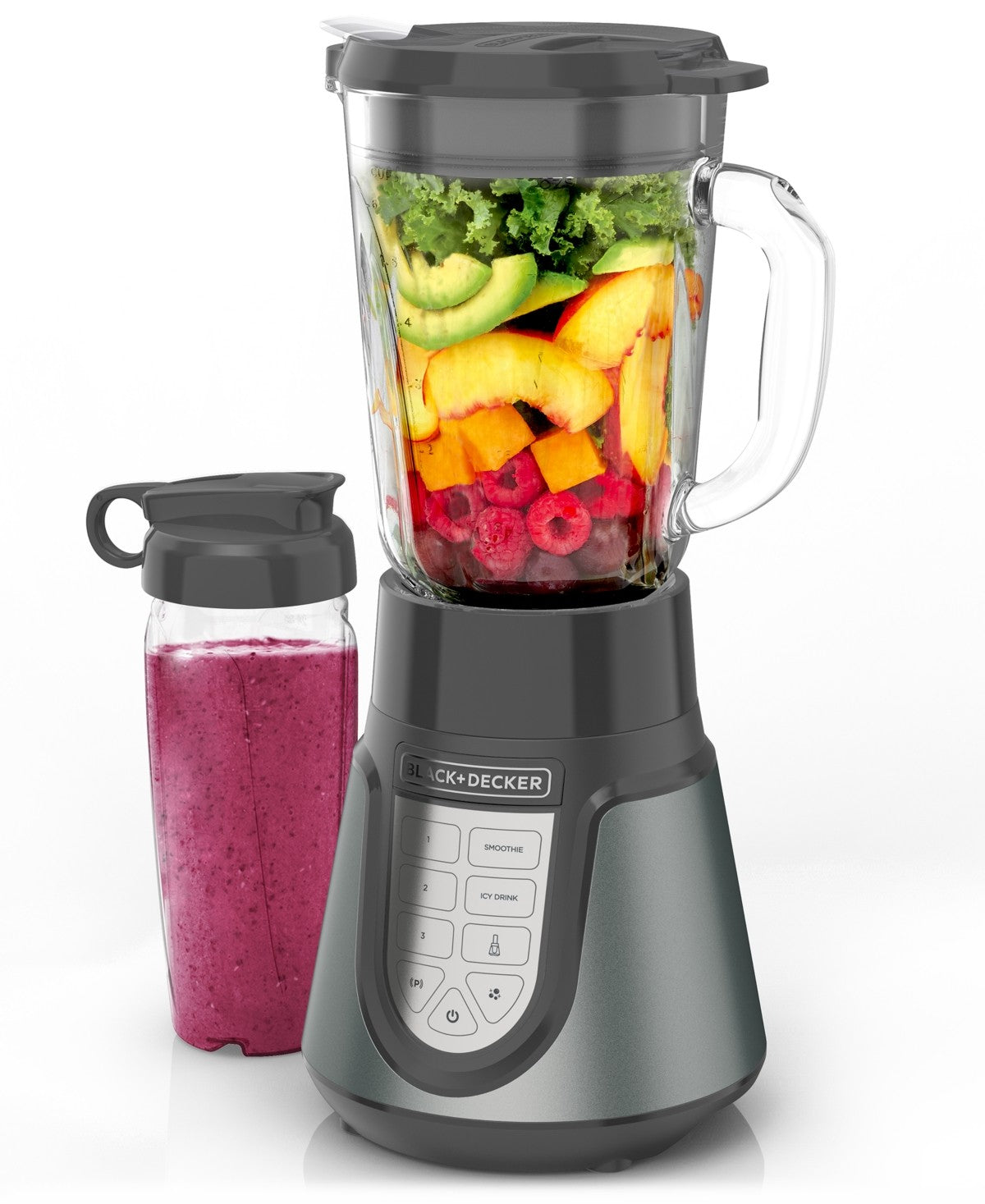 NEW Black+Decker PerfectPour 6-Cup Quiet Blender – Glass Jar + Personal Cup