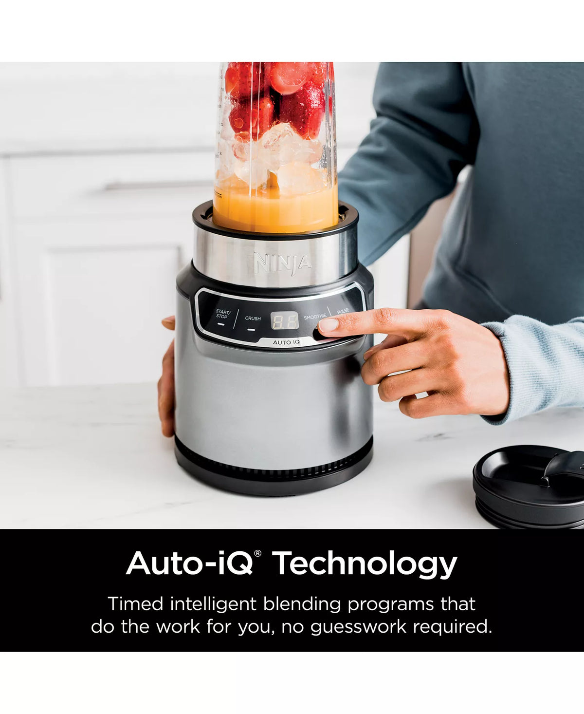 NEW Ninja Nutri-Blender Pro BN401 – 1100W Auto-iQ Personal Blender – Silver