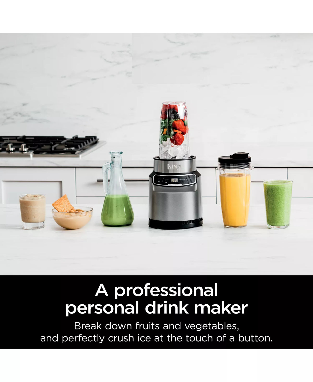 NEW Ninja Nutri-Blender Pro BN401 – 1100W Auto-iQ Personal Blender – Silver