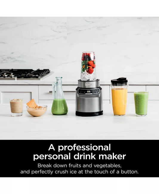 NEW Ninja Nutri-Blender Pro BN401 – 1100W Auto-iQ Personal Blender – Silver
