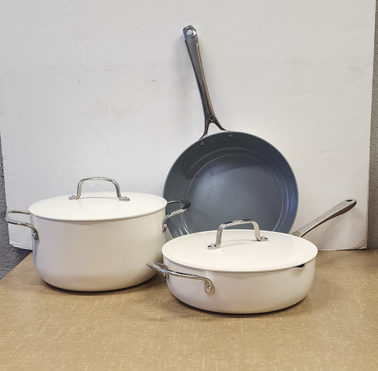 OPEN BOX The Cellar 5-Pc Ceramic Nonstick Cookware Set – Floor Display – Local Pickup
