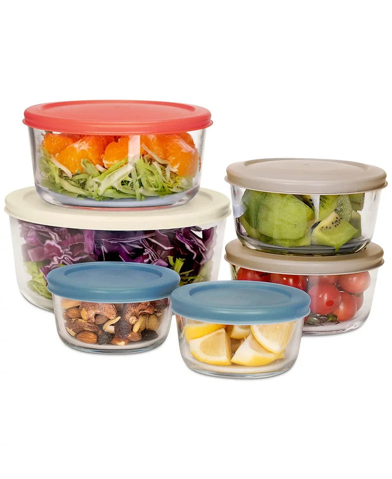 Art & Cook 12-Piece Glass Food Storage Container Set – New