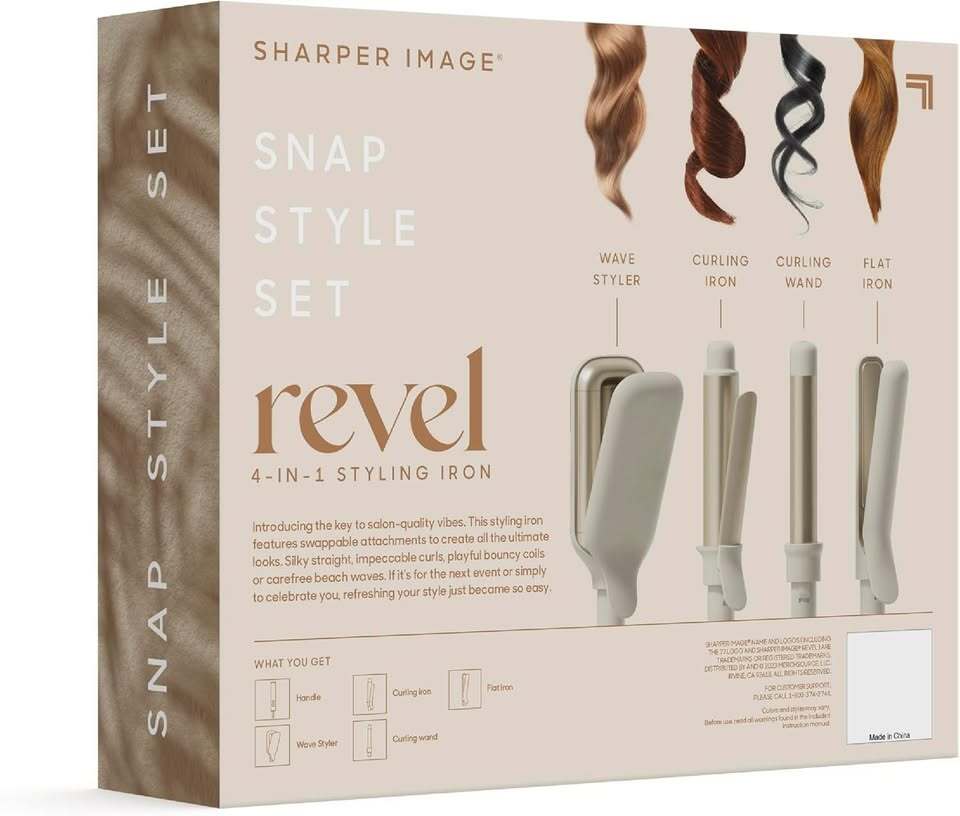 Sharper Image Revel 4-in-1 Hair Styling Iron – Brand New