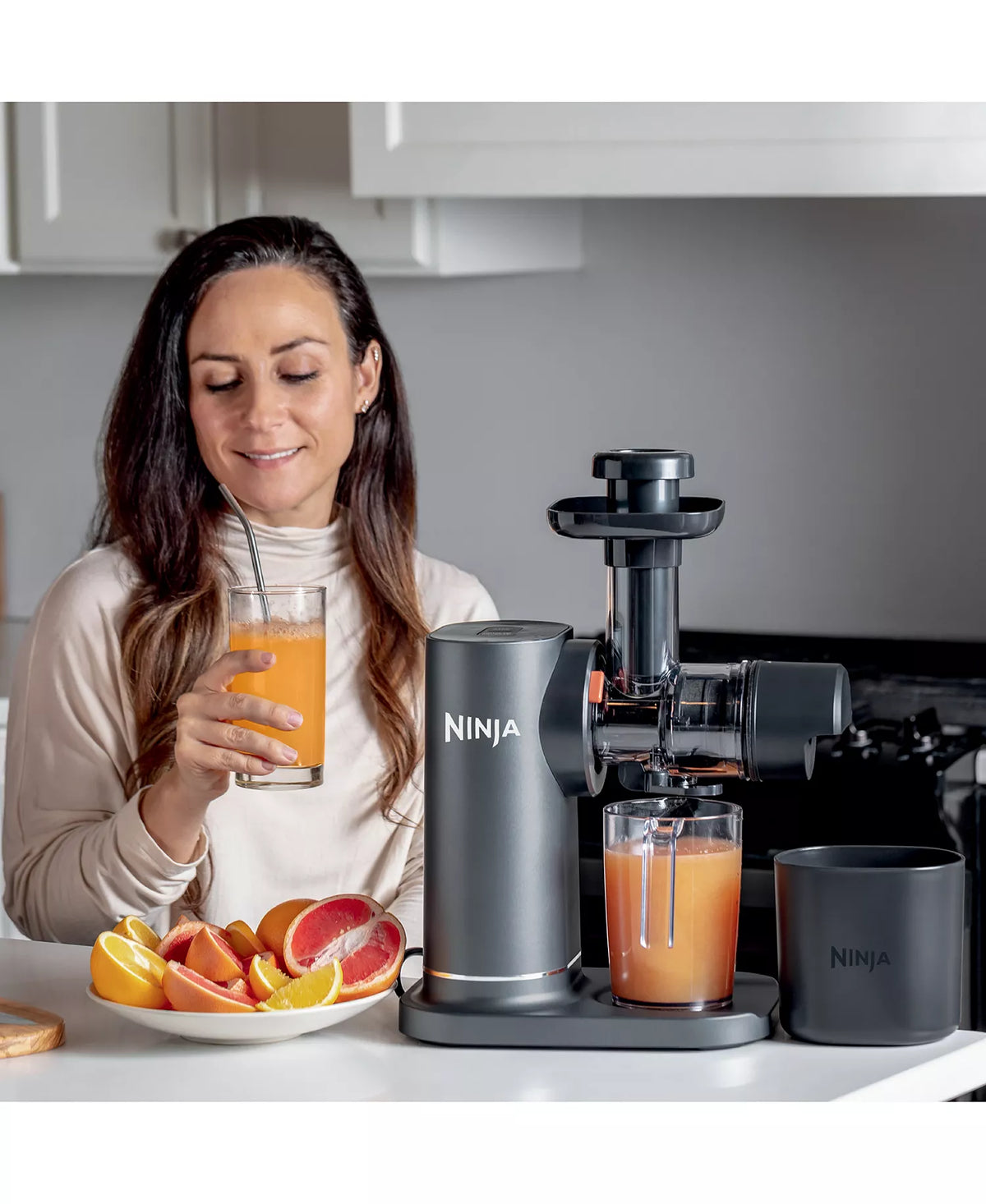 LIKE NEW Ninja NeverClog Cold Press Juicer – Slow Juicer w/ Pulp Control