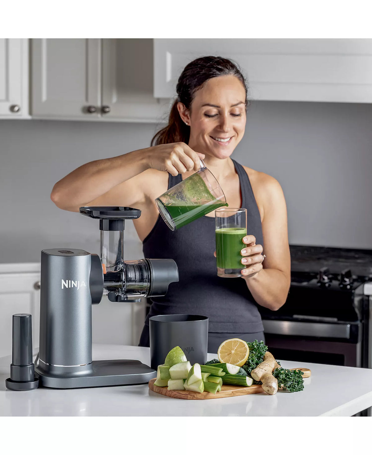 LIKE NEW Ninja NeverClog Cold Press Juicer – Slow Juicer w/ Pulp Control