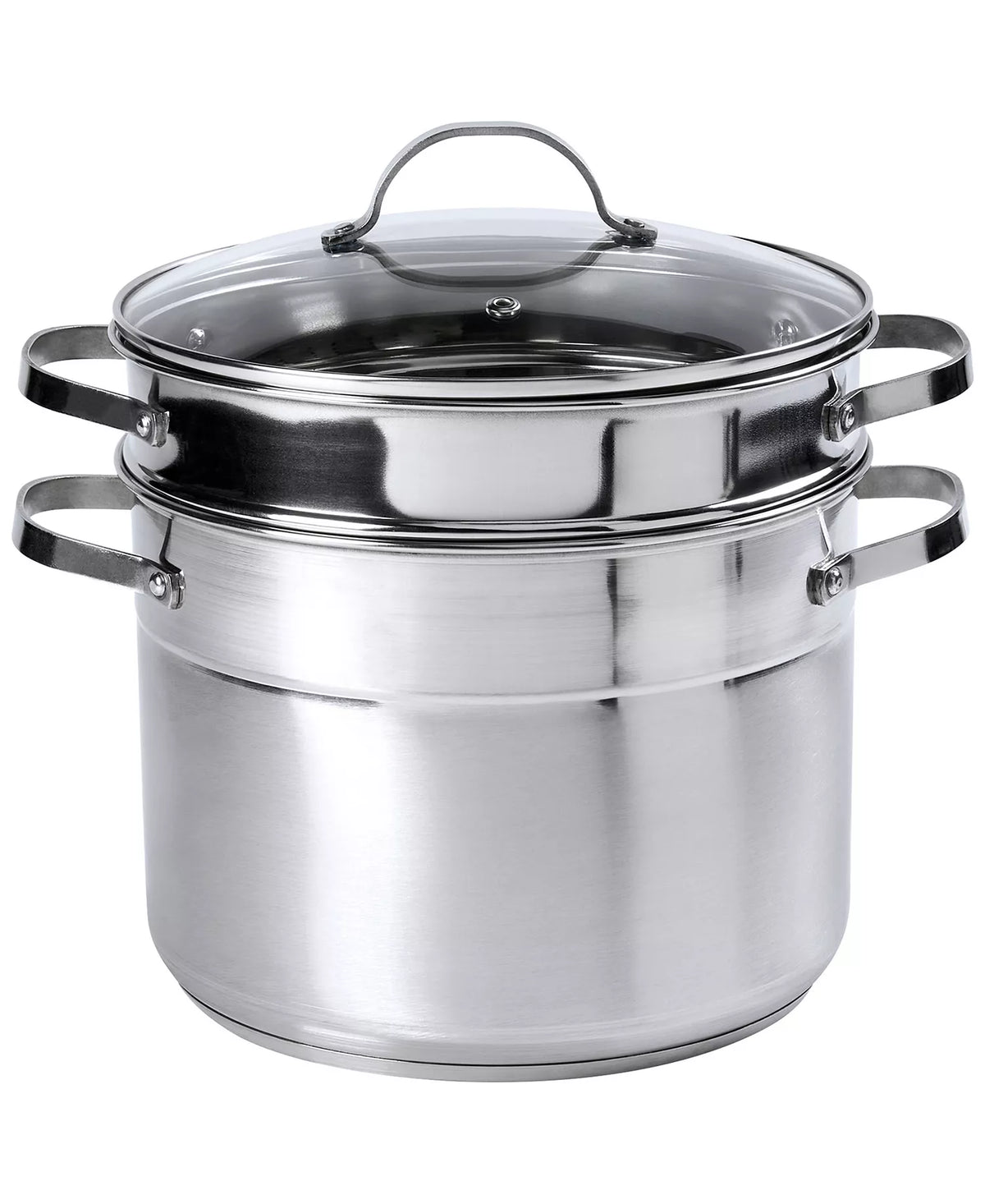 NEW Denmark 3-Piece 6QT Stainless Steel Multi-Cooker – Steamer & Glass Lid
