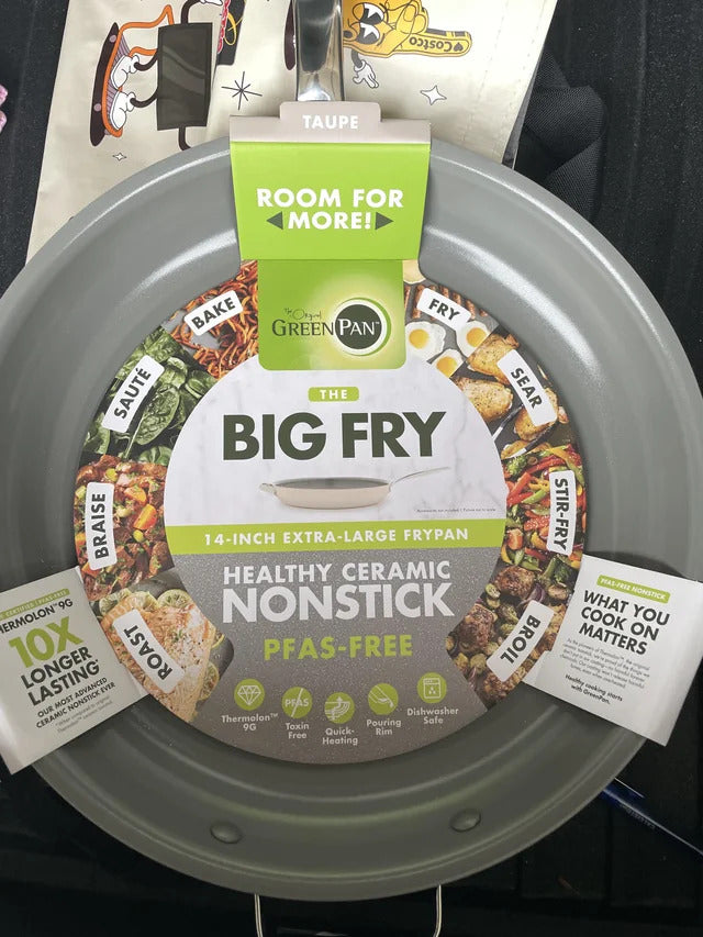 GreenPan “The Big Fry” 14" Ceramic Nonstick Fry Pan