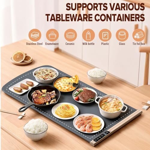580W Extra Large Food Warming Mat – 6 Temp Timer (New)