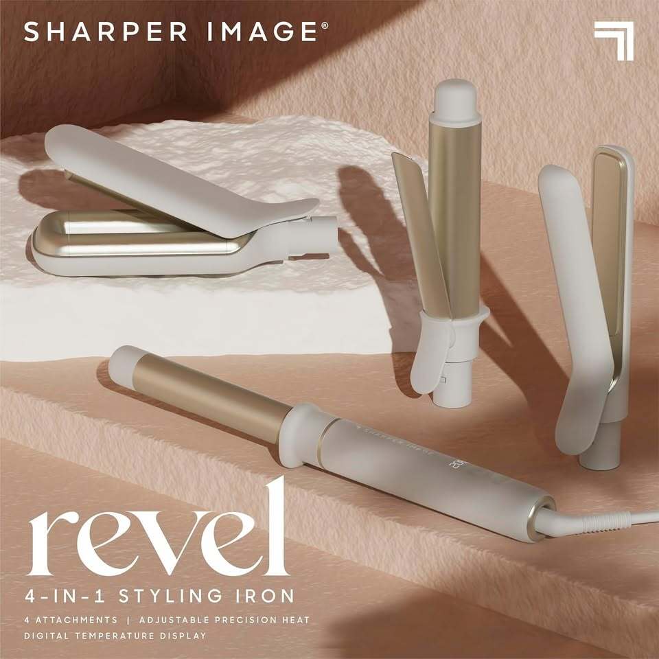 Sharper Image Revel 4-in-1 Hair Styling Iron – Brand New