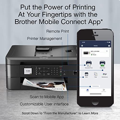 Brother MFC-J1010DW Wireless Color All-in-One Printer –