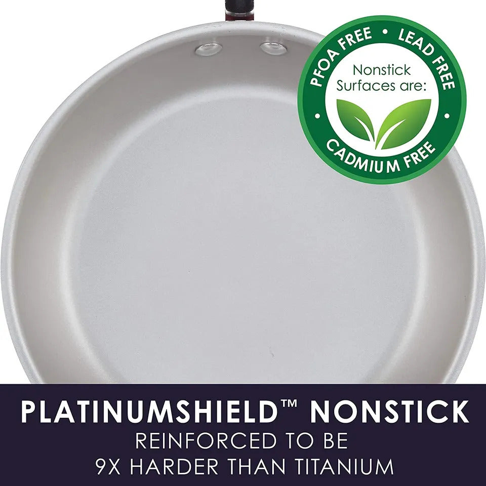 NEW Rachael Ray Create Delicious 13-Piece Nonstick Cookware Set – Purple Shimmer