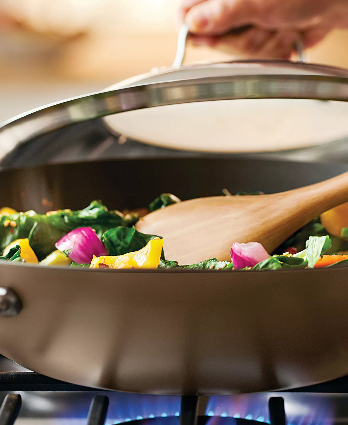 NEW Anolon Advanced Home 6QT Nonstick Wok w/ Lid – Hard-Anodized