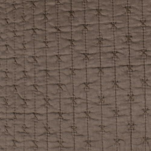 #8 Levtex Home Cross Stitch Quilt Set, Brown KING