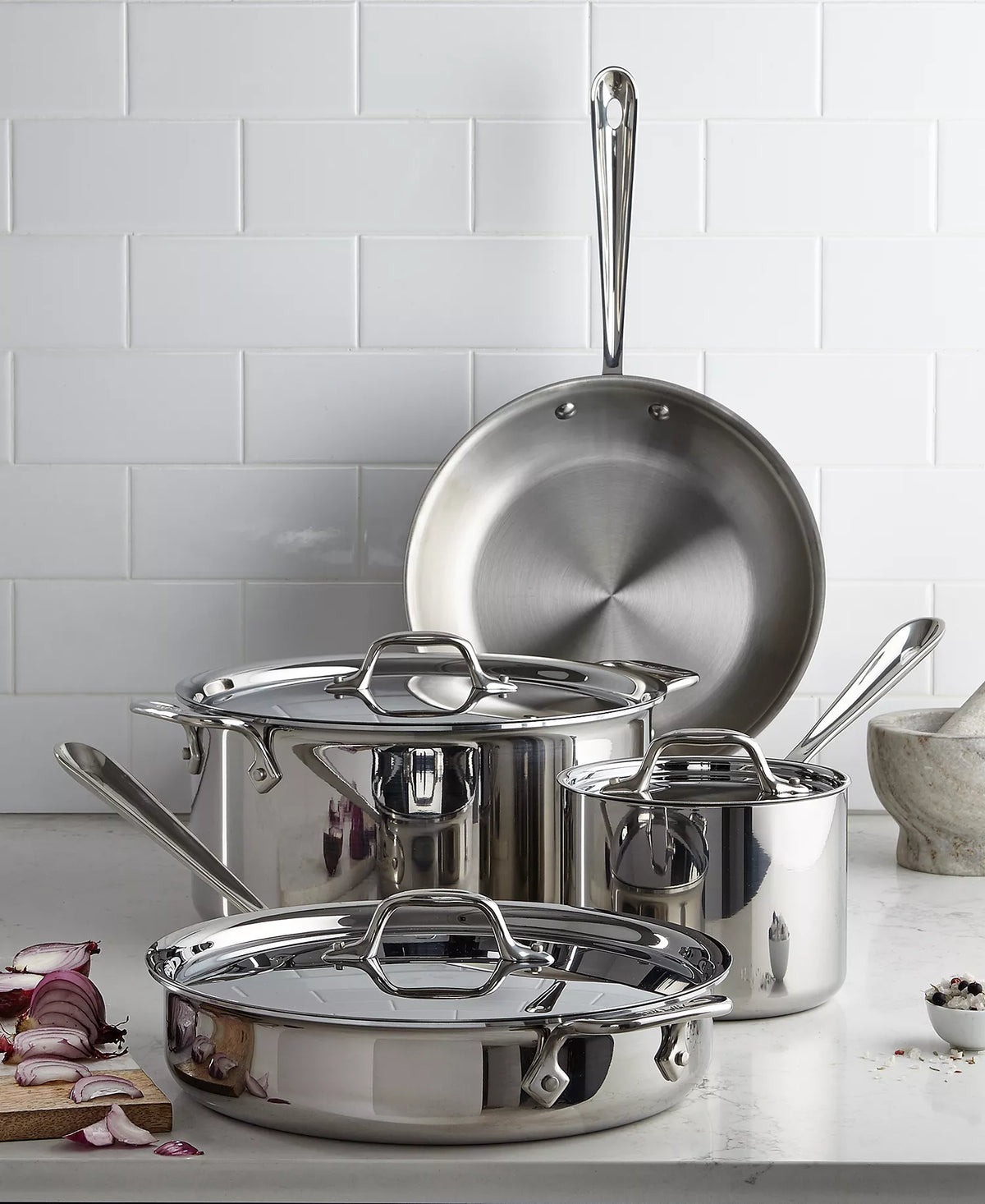 All-Clad D3 Stainless Steel 7-Piece Cookware Set – FLOOR DISPLAY / UNUSED LOCAL PICK UP