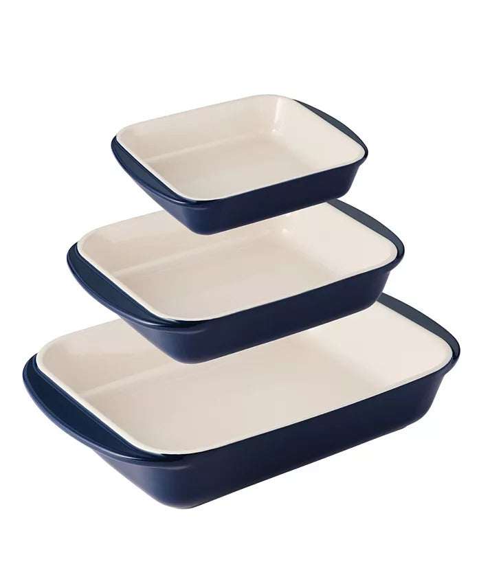NEW Tramontina Mae 3-Piece Porcelain Enameled Bakeware Set
