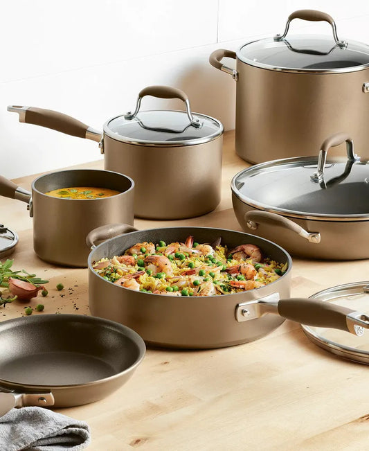 NEW Anolon Advanced Home 11-Piece Hard-Anodized Nonstick Cookware Set