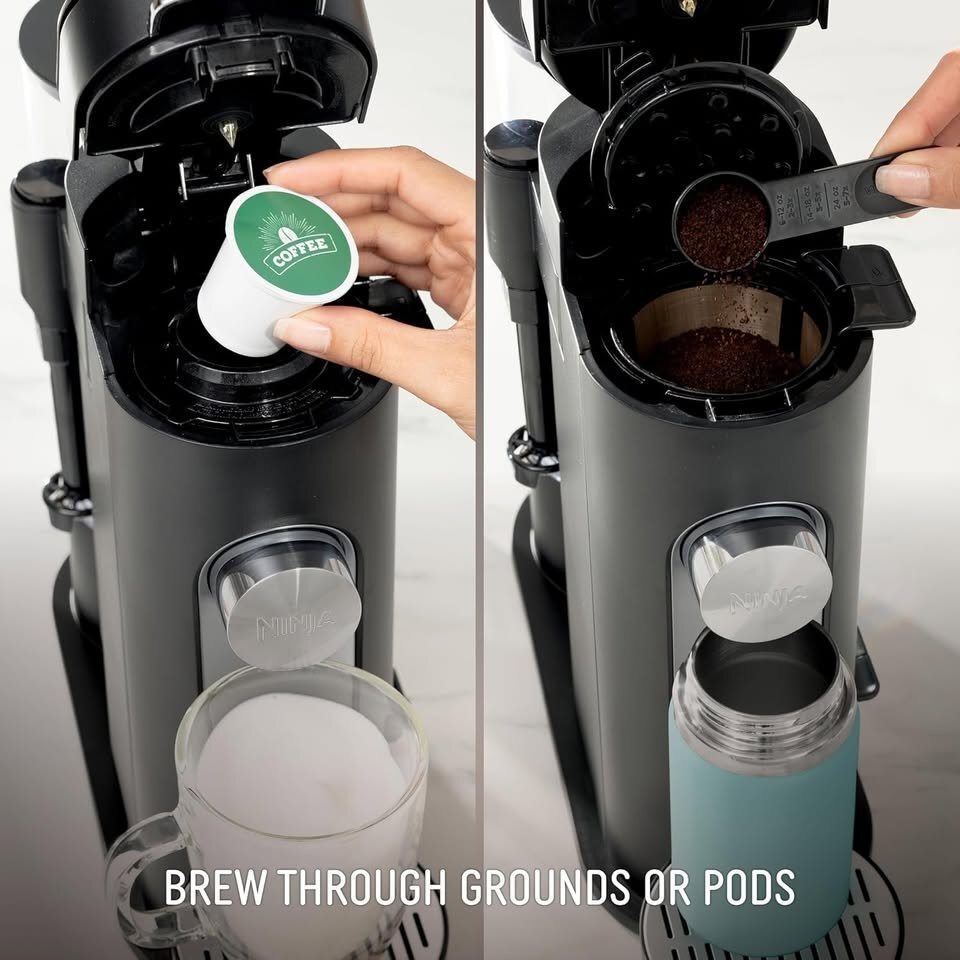 NEW Ninja Pods & Grounds Specialty Coffee Maker PB051 w/ Milk Frother