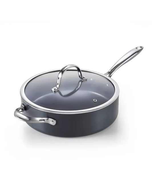 The Cellar Cooks Standard 4QT Deep Saute Pan with Lid – Induction Ready