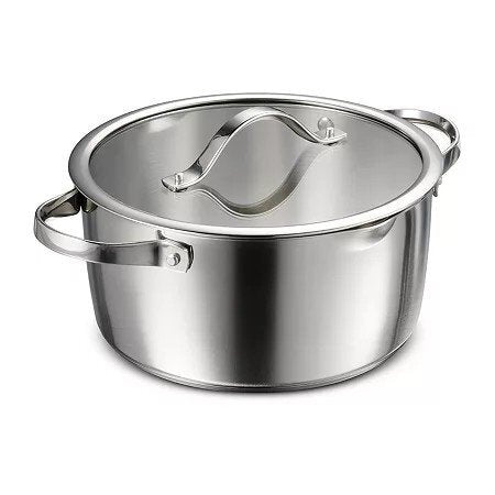 NEW Tramontina Tempo 5QT Stainless Steel Dutch Oven w/ Glass Lid