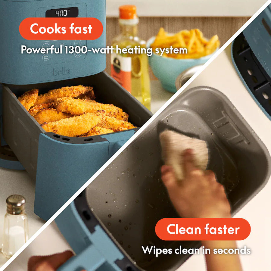 NEW Bella 4QT Slim Air Fryer – EverGoodTM Ceramic Nonstick – 1300W