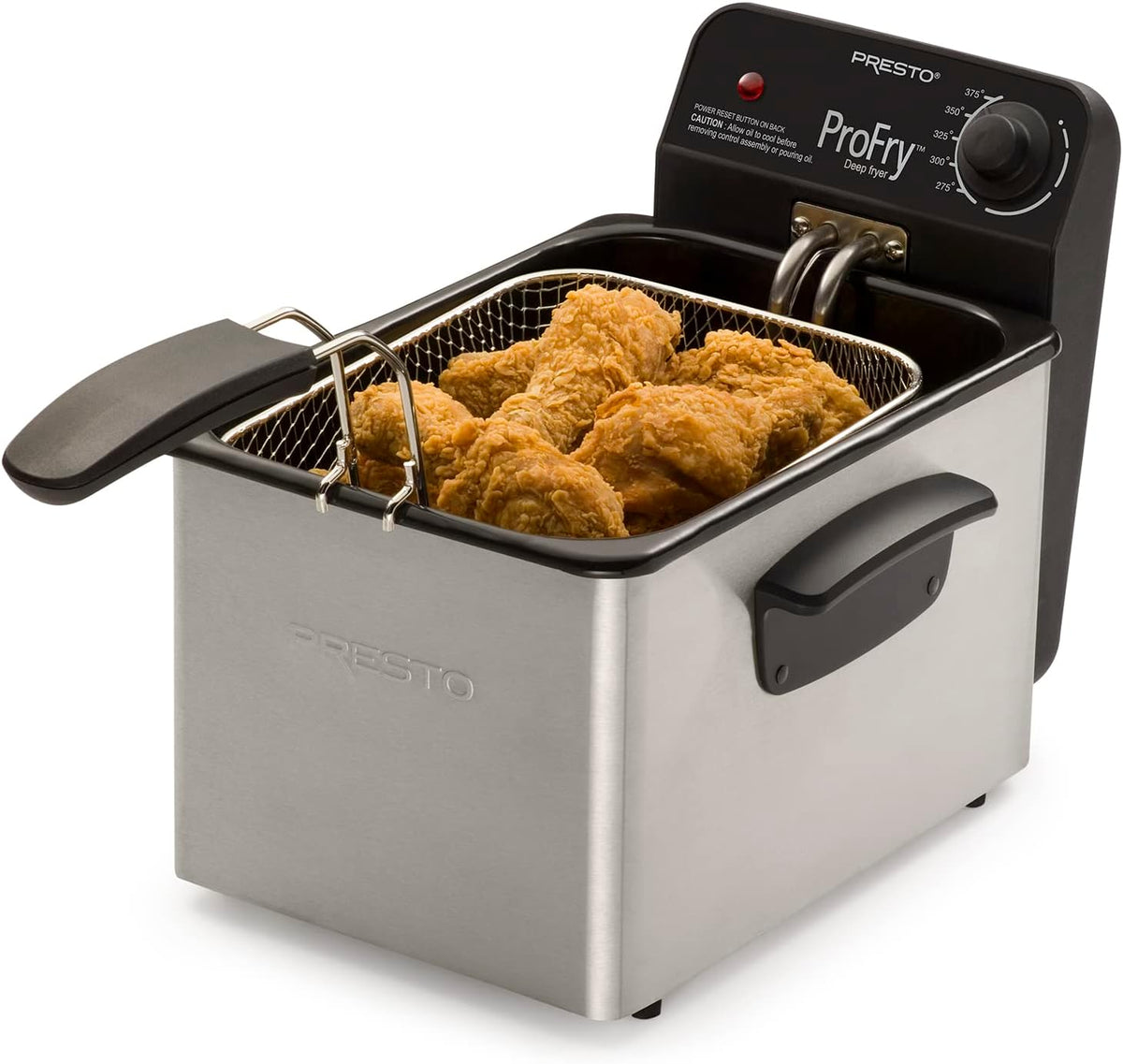 NEW Presto ProFry 8-Cup Stainless Steel Deep Fryer – 1800W Immersion Element