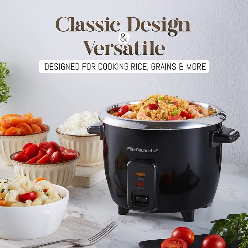 NEW Elite Gourmet 6-Cup Rice Cooker – Stainless Steel Pot – Local Pickup