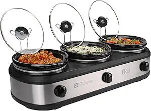 MegaChef Triple Slow Cooker Buffet Server – 3 x 2.5QT – Brand New