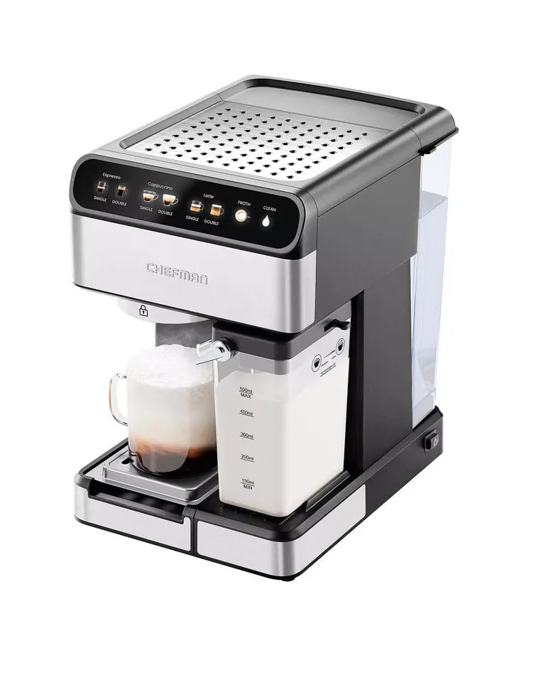 Chefman Espresso Machine with Milk Frother – 20 Bar