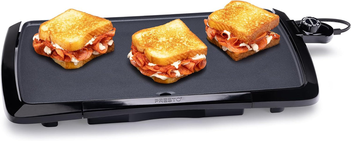 NEW Presto 20" Cool-Touch Electric Griddle – Ceramic Nonstick – Family Size