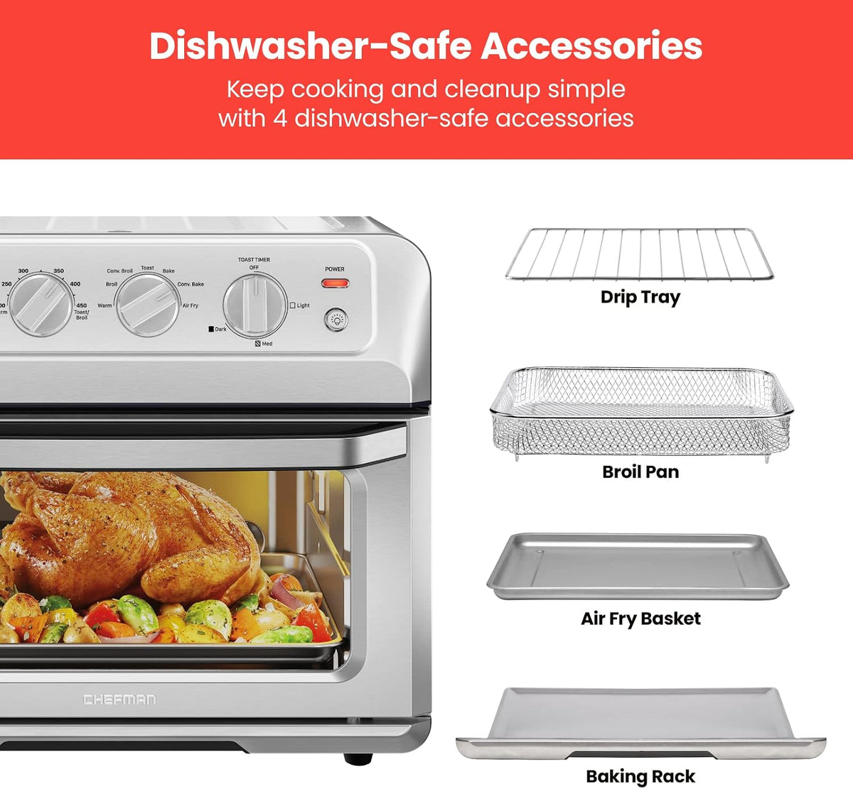 Chefman Toast-Air XL 20L Air Fryer Toaster Oven – 7 Cooking Functions – Local Pickup