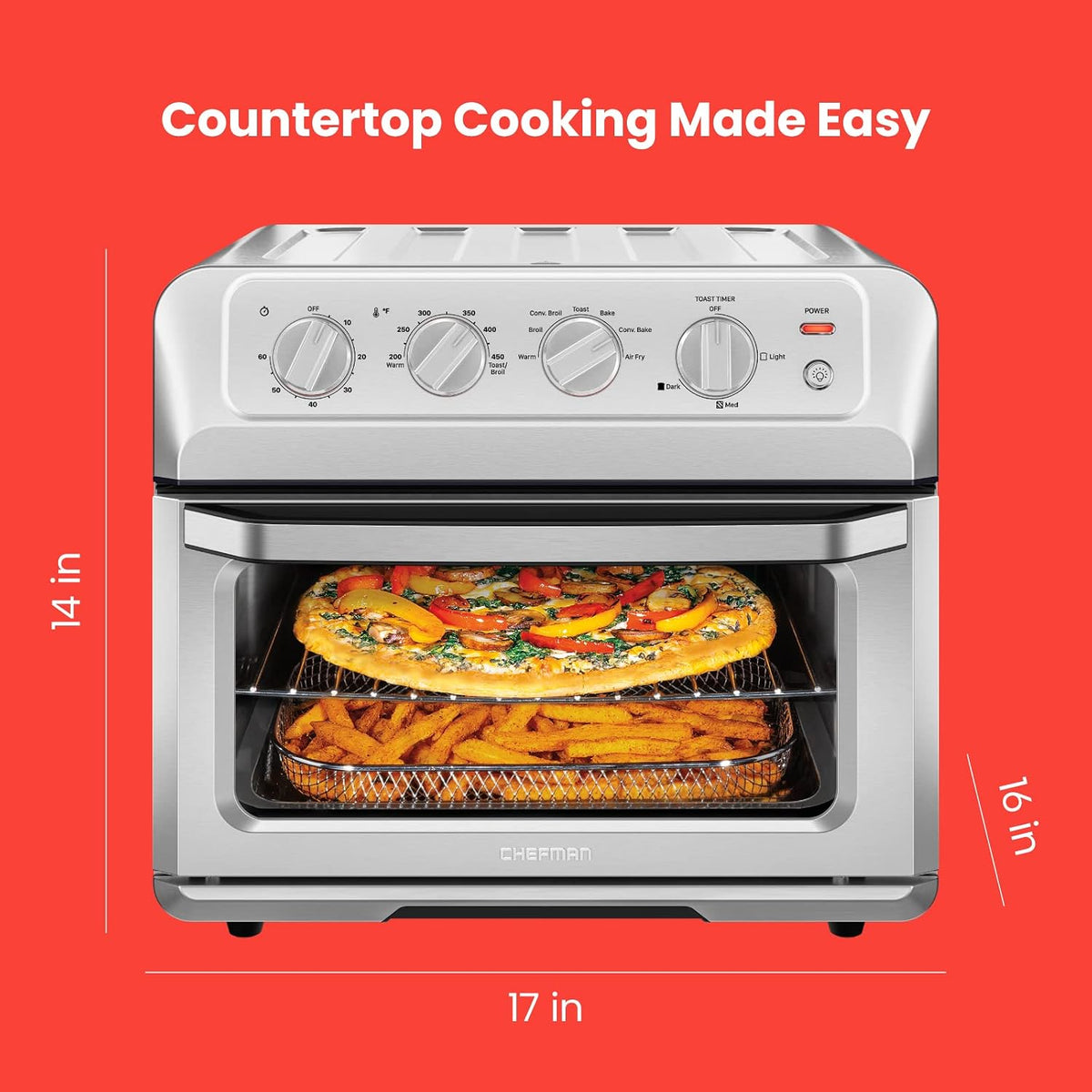 Chefman Toast-Air XL 20L Air Fryer Toaster Oven – 7 Cooking Functions – Local Pickup