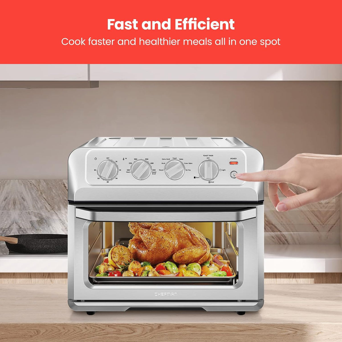 Chefman Toast-Air XL 20L Air Fryer Toaster Oven – 7 Cooking Functions – Local Pickup