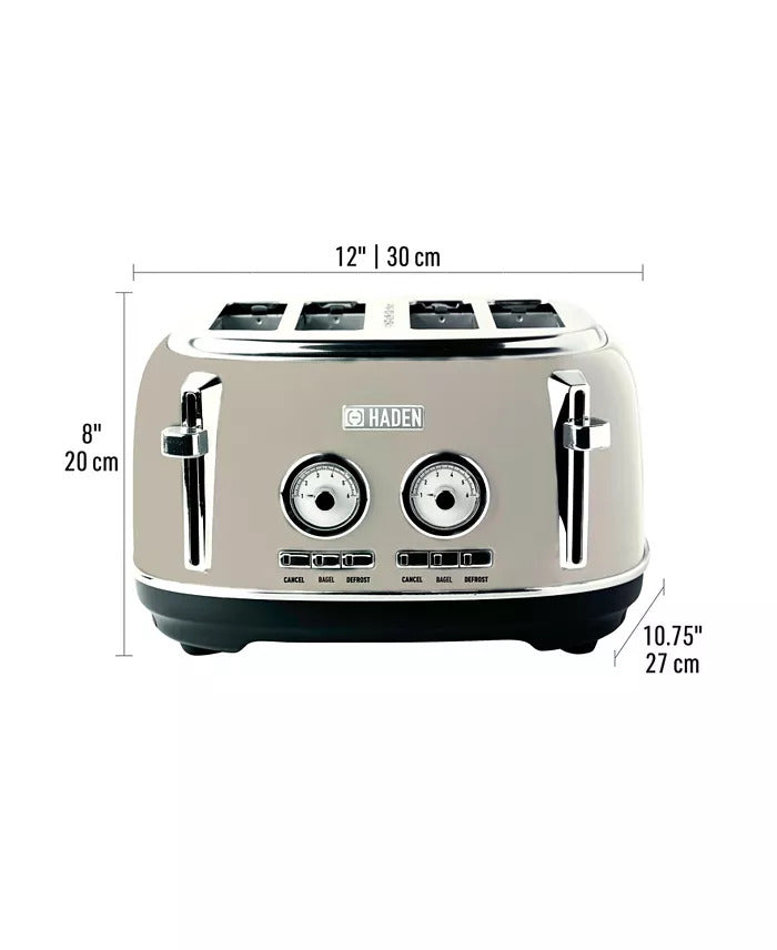 Haden Dorset 4-Slice Toaster – Retro Stainless Steel – Like New