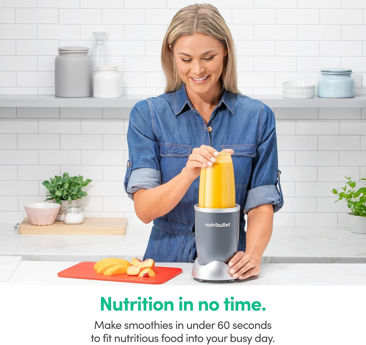 NutriBullet 600W Personal Blender – 24-Oz Cup – Dark Gray – Local Pickup