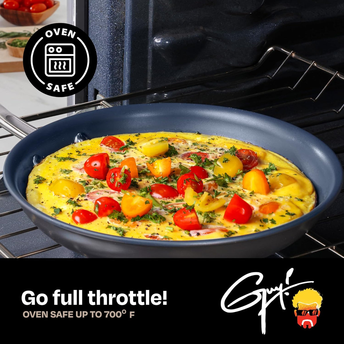NEW Guy Fieri Flavortown 10-Piece Nonstick Cookware Set – Laser Titanium