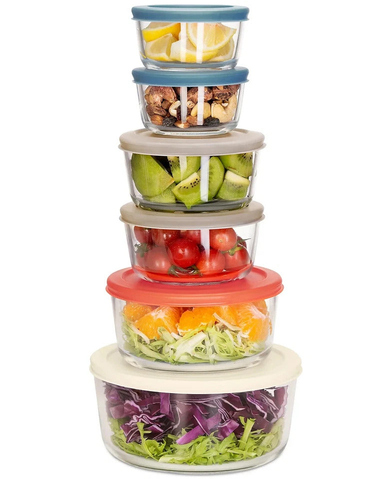 Art & Cook 12-Piece Glass Food Storage Container Set – New