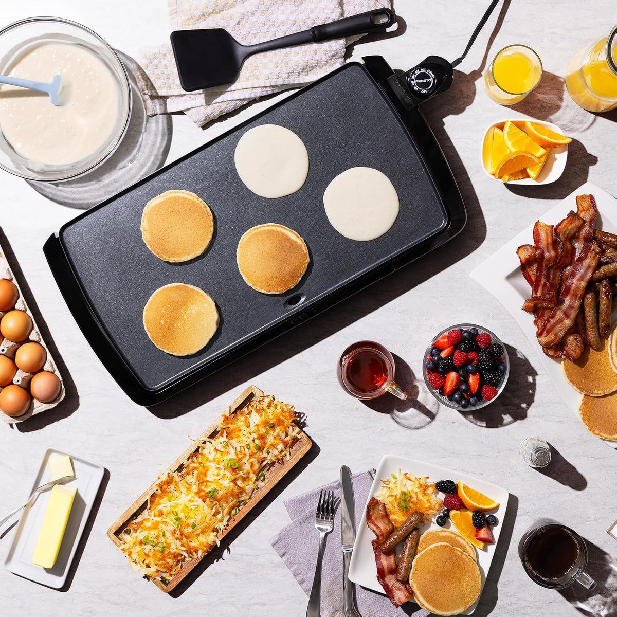 NEW Presto 20" Cool-Touch Electric Griddle – Ceramic Nonstick – Family Size
