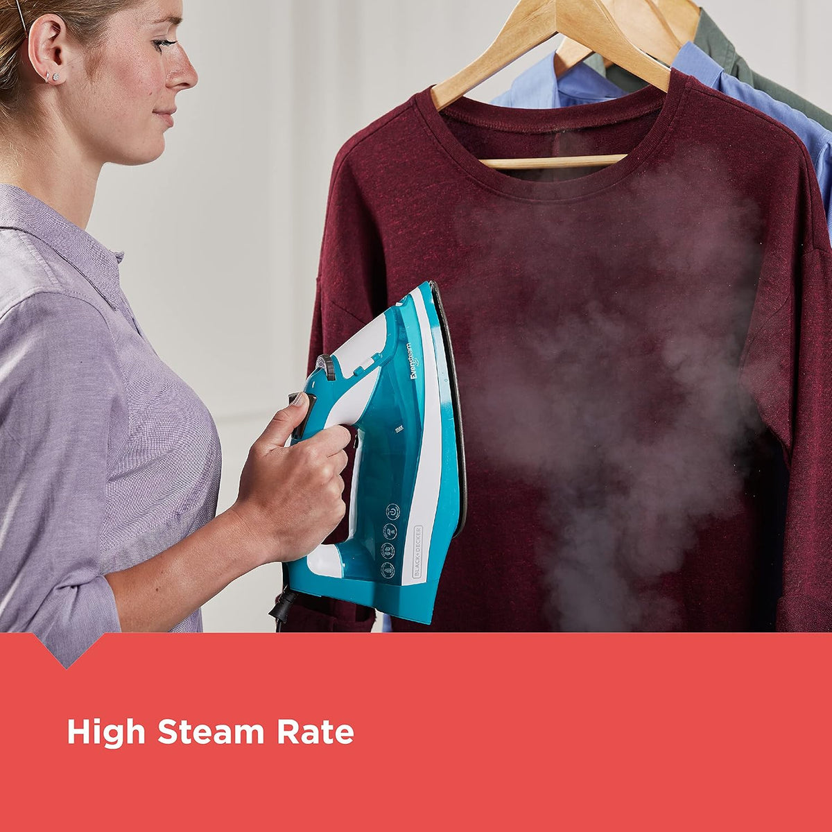 BLACK+DECKER One Step 1200W Steam Iron – Stainless Steel Soleplate – Local Pickup